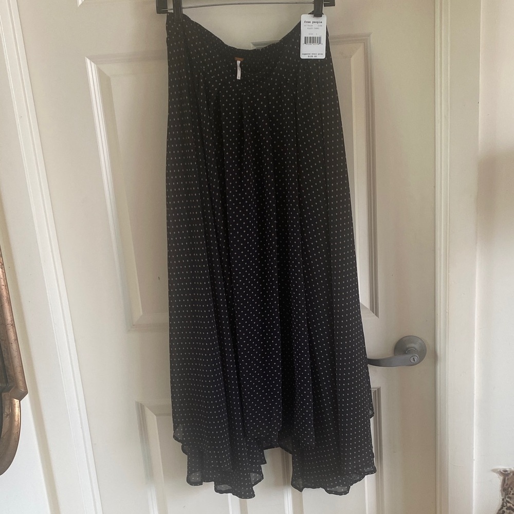 Nwt’s Free People Lovely Lady Polka Dot Maxi Skirt Large